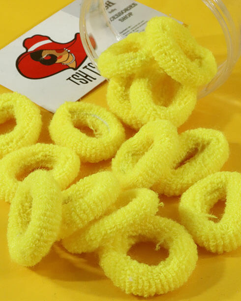 Elastic Hair Band Towel Ring Seamless Yellow Color