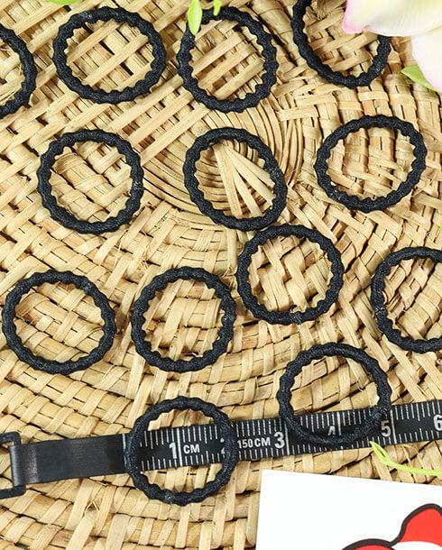 Round Elastic Hair Band 0.2 Black Color / Small