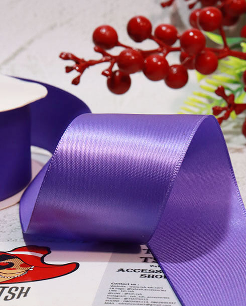 1.5 Inch Silk Ribbon 50 Yards Light Purple Color 87#