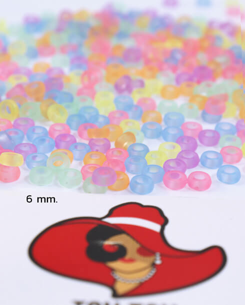 3 mm. Circle Beads Assorted Pastel Colors