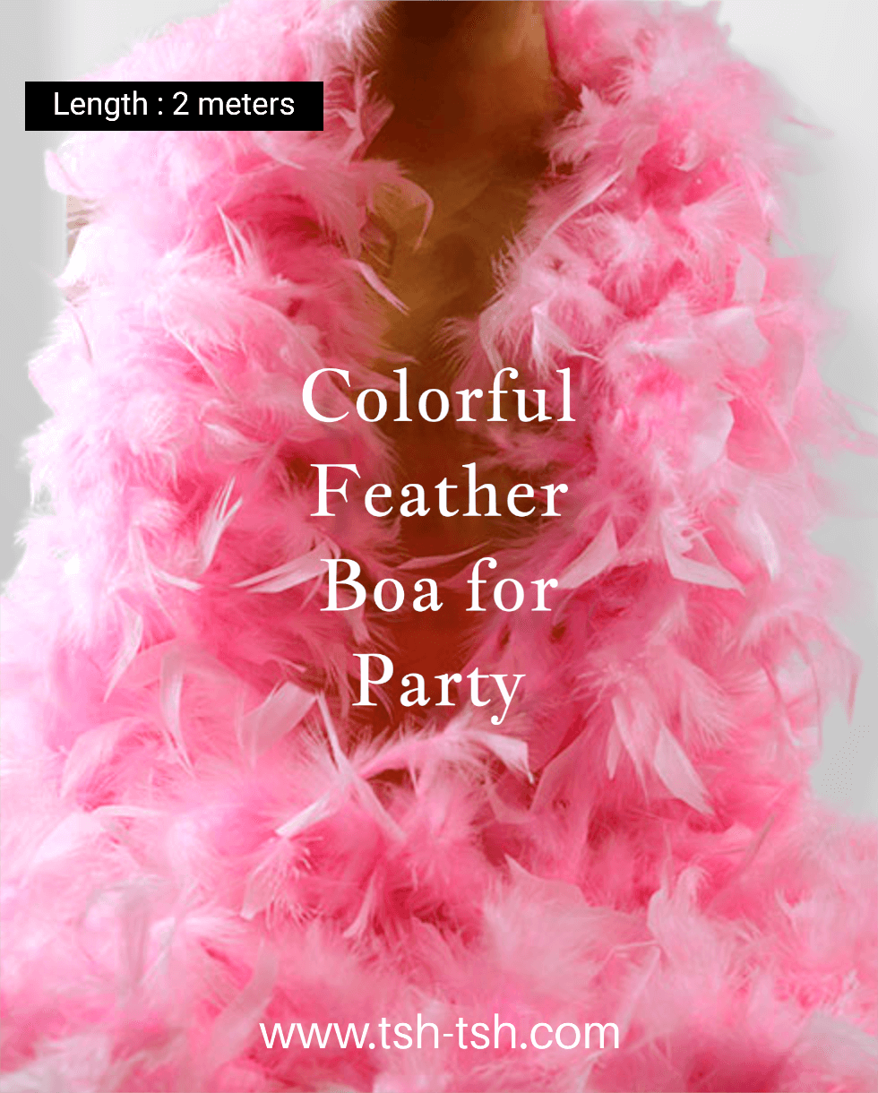 Chandelle Feather Boa 2 meters Sweet Pink Color