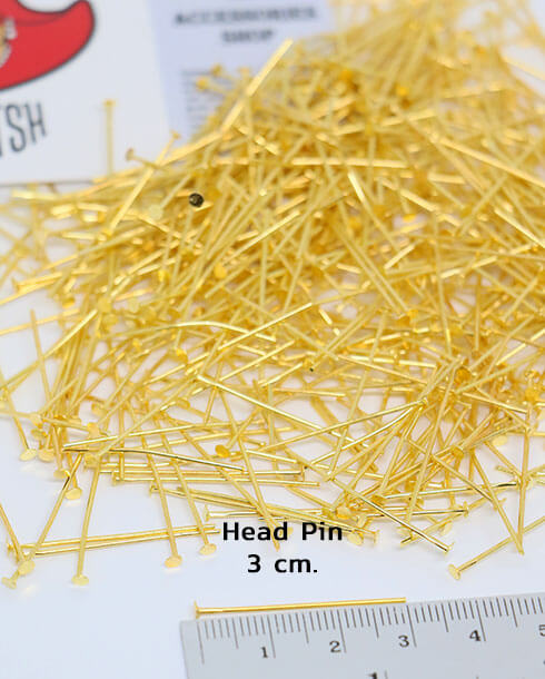 3 cm. Head Pin Gold Color