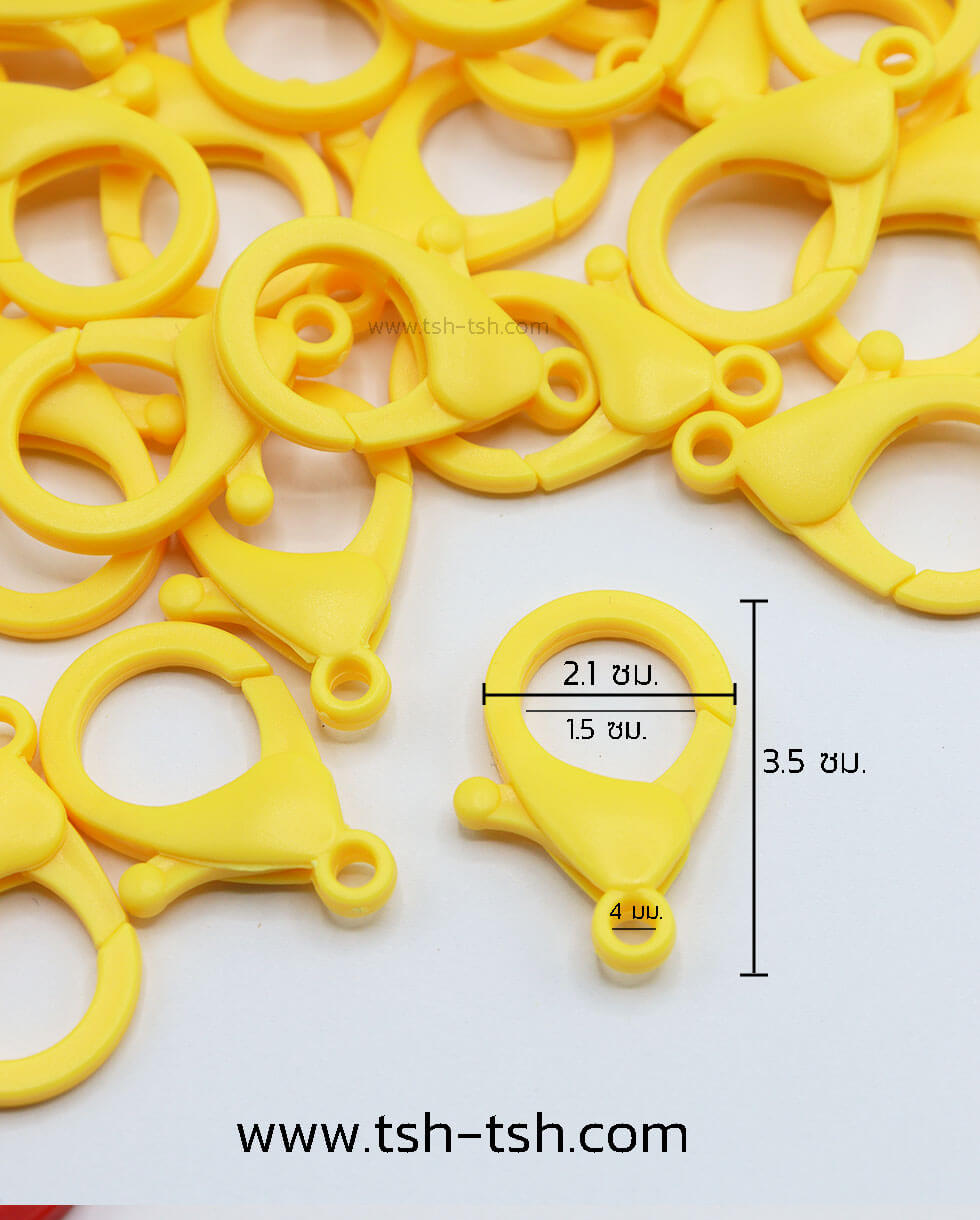 Plastic Buckle Snap Hook Yellow Color