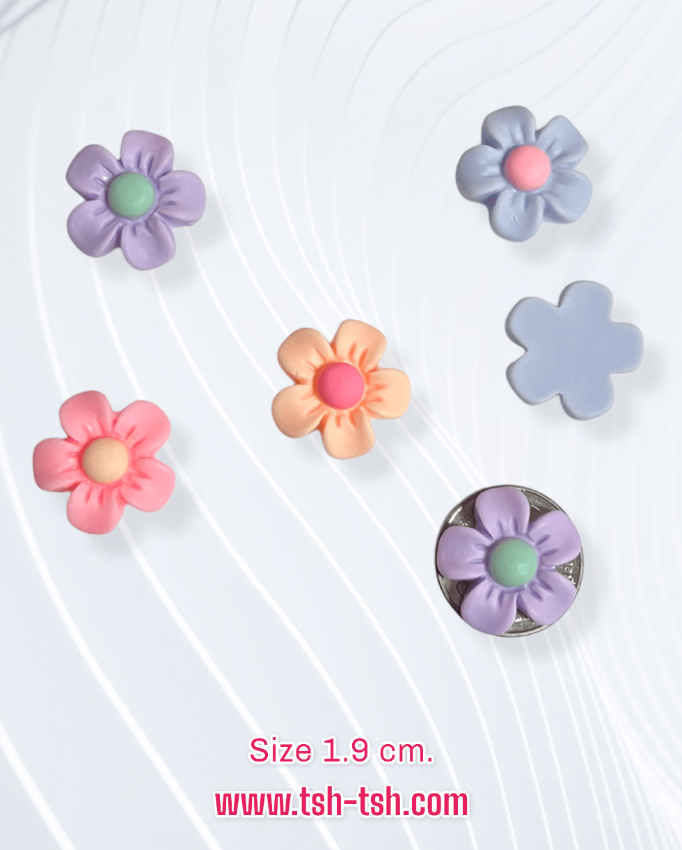 Flower Cabochon, Flower Resin for Embellishments, Flat back Mixed Color