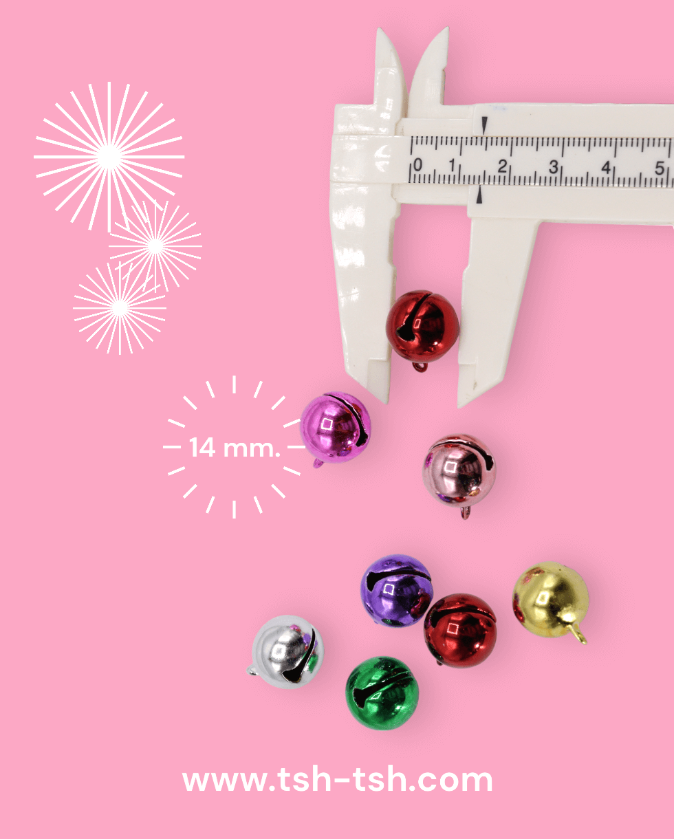 Japanese Small Bells Size 14 mm. Mixed Color