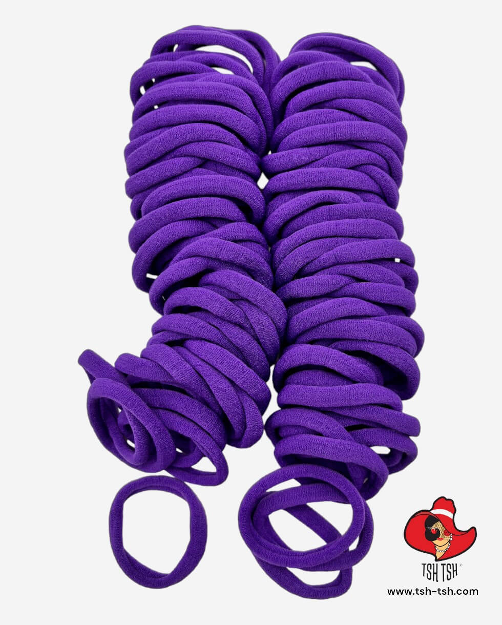 Nylon Elastic Hairand Large Size Purple Color