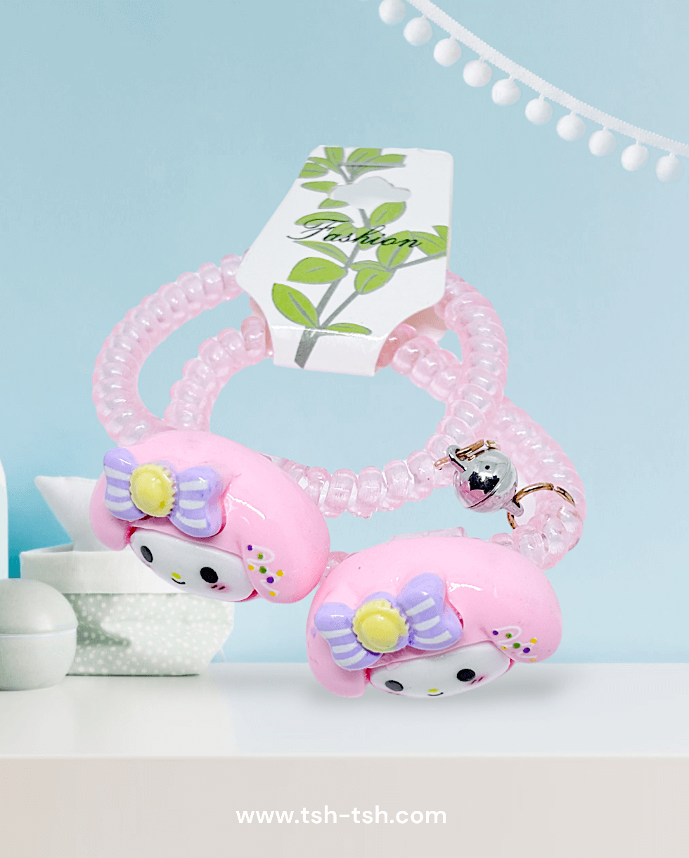 Cute Spiral Coil Hair Tie Pink Color